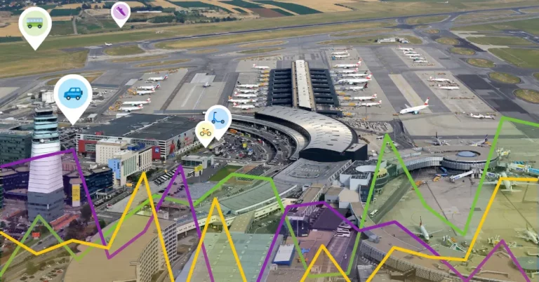 Airport transportation demand management with multimodal commute options